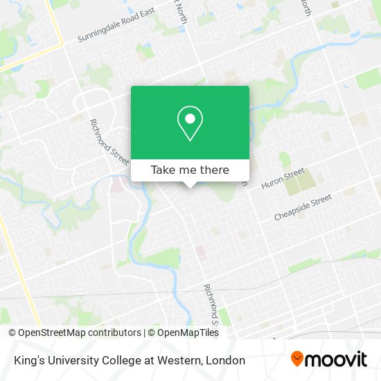 King's University College at Western map