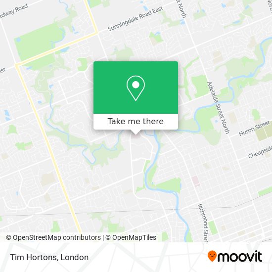 Tim Hortons map