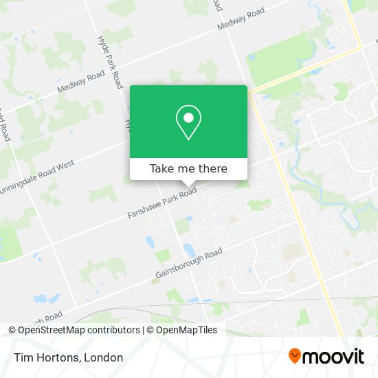 Tim Hortons map