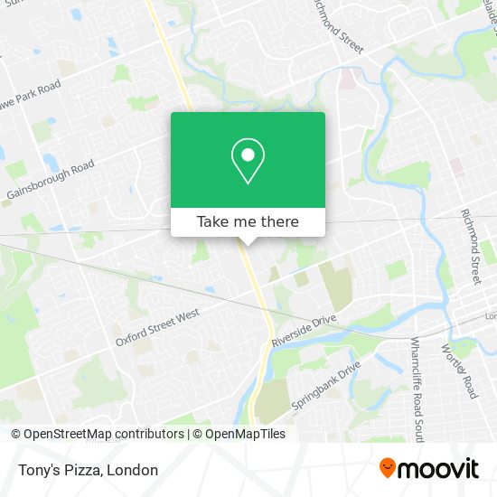 Tony's Pizza map