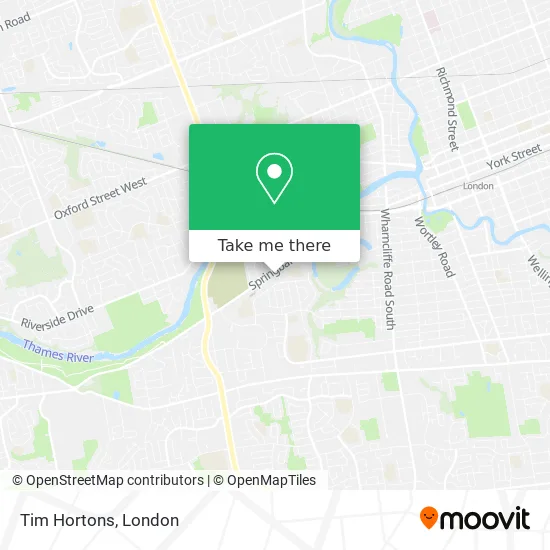 Tim Hortons map