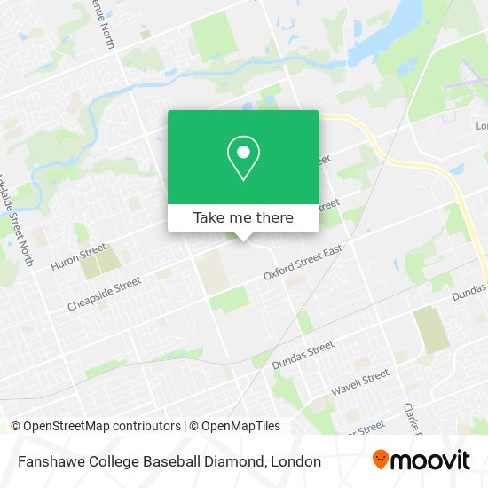 Fanshawe College Baseball Diamond map