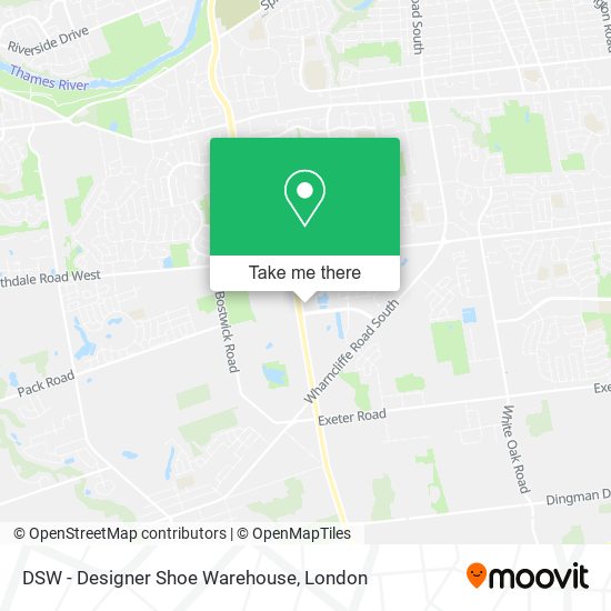 DSW - Designer Shoe Warehouse map