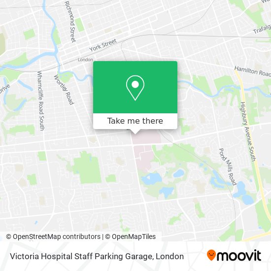 Victoria Hospital Staff Parking Garage map