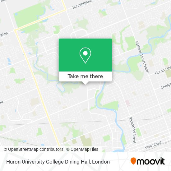 Huron University College Dining Hall map