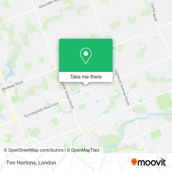 Tim Hortons map