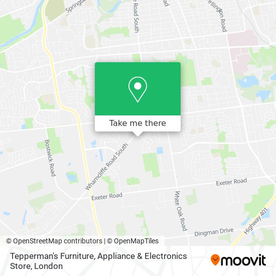 Tepperman's Furniture, Appliance & Electronics Store map
