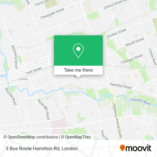 3 Bus Route Hamilton Rd map
