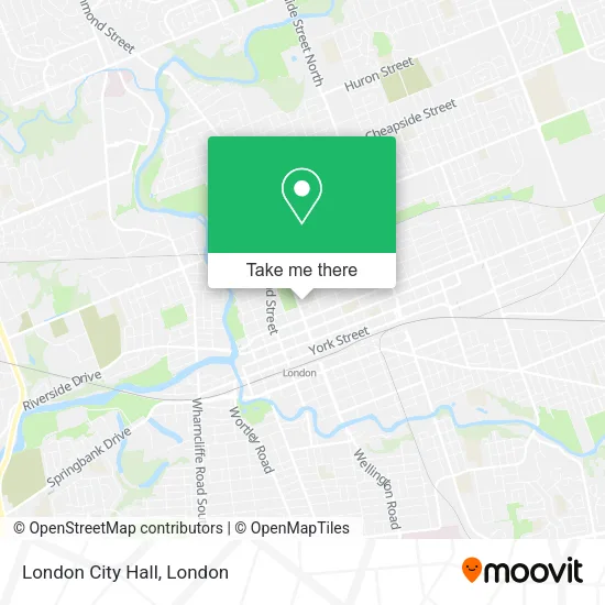 London City Hall map