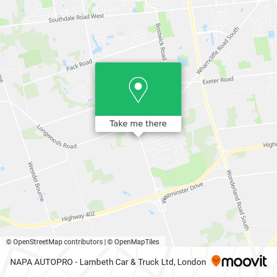 NAPA AUTOPRO - Lambeth Car & Truck Ltd map