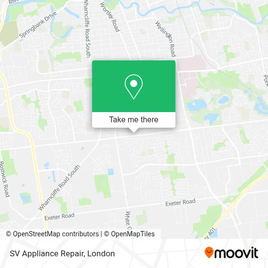 SV Appliance Repair map