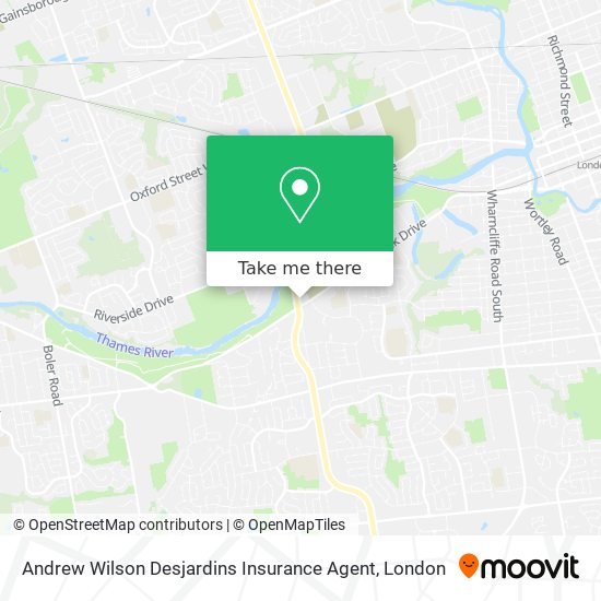 Andrew Wilson Desjardins Insurance Agent map