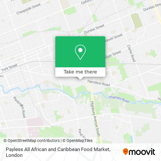 Payless All African and Caribbean Food Market map