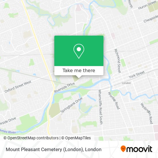 Mount Pleasant Cemetery (London) map