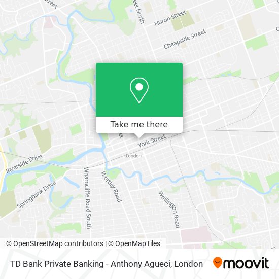 TD Bank Private Banking - Anthony Agueci map