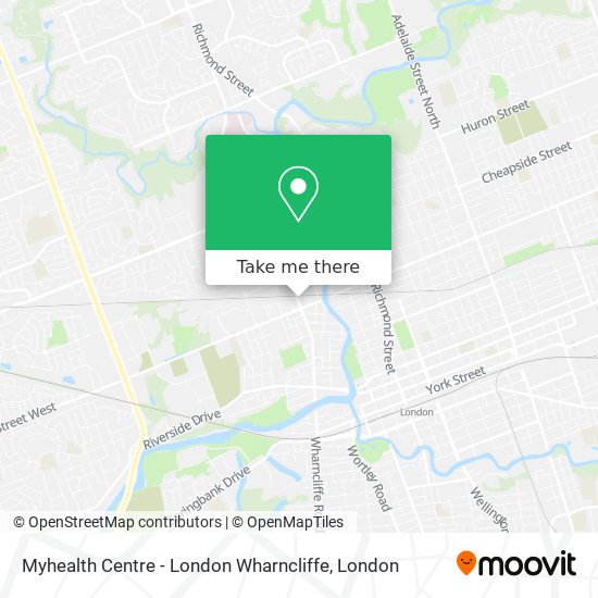 Myhealth Centre - London Wharncliffe map