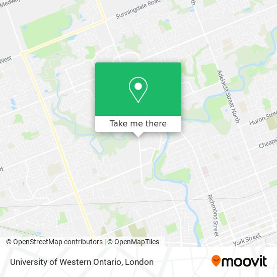 University of Western Ontario map