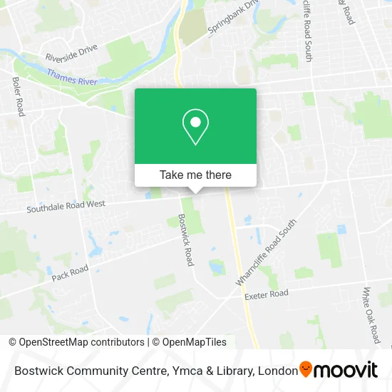 Bostwick Community Centre, Ymca & Library map