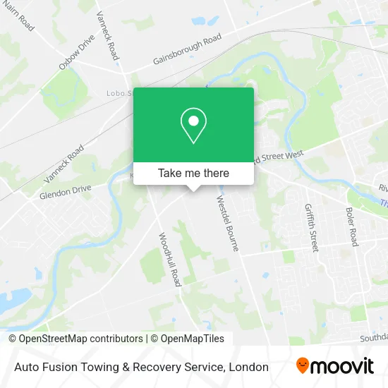 Auto Fusion Towing & Recovery Service map