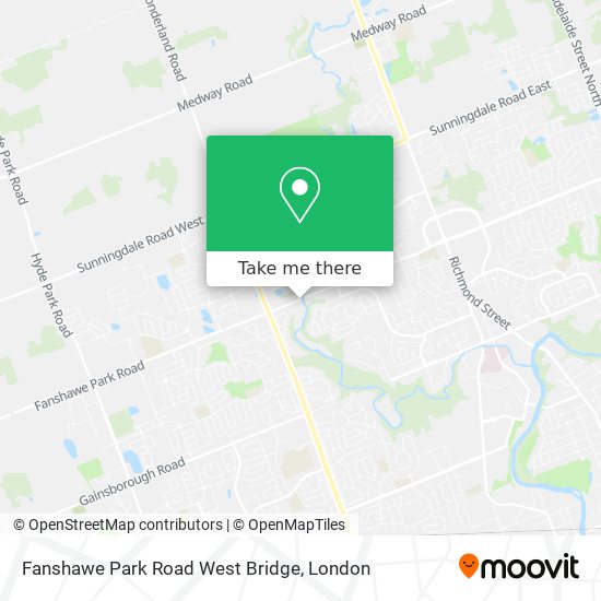 Fanshawe Park Road West Bridge map