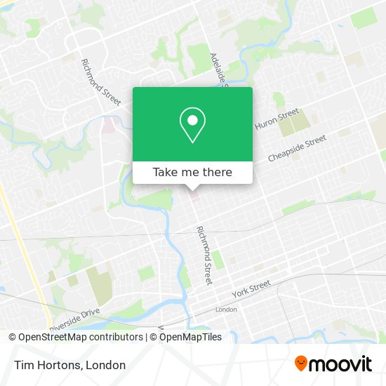 Tim Hortons map