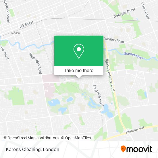 Karens Cleaning map