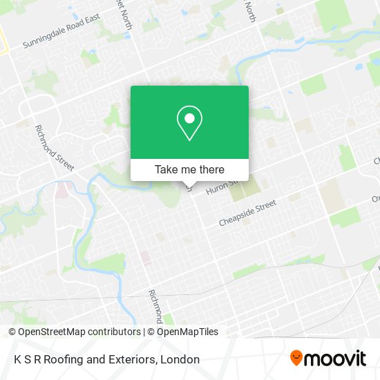 K S R Roofing and Exteriors map