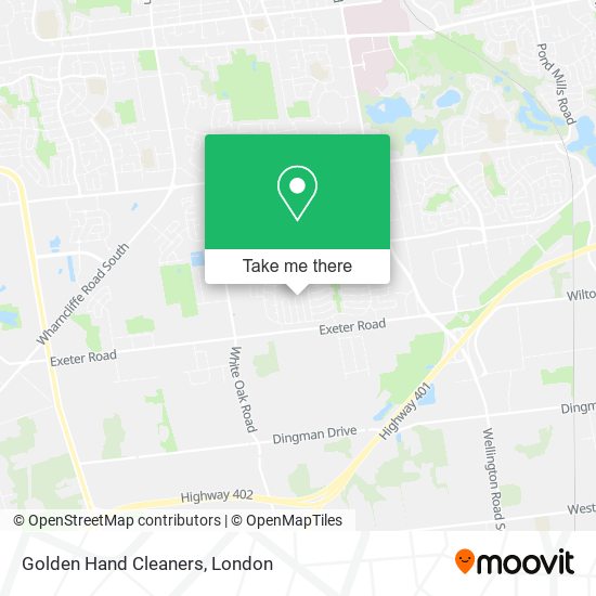 Golden Hand Cleaners map