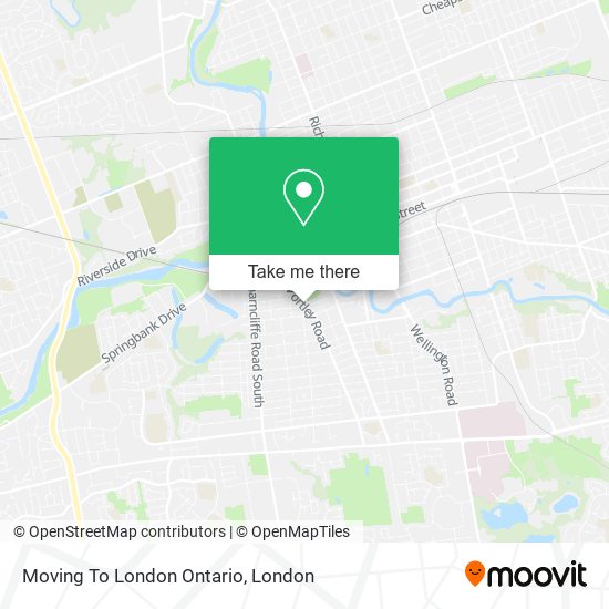 Moving To London Ontario map