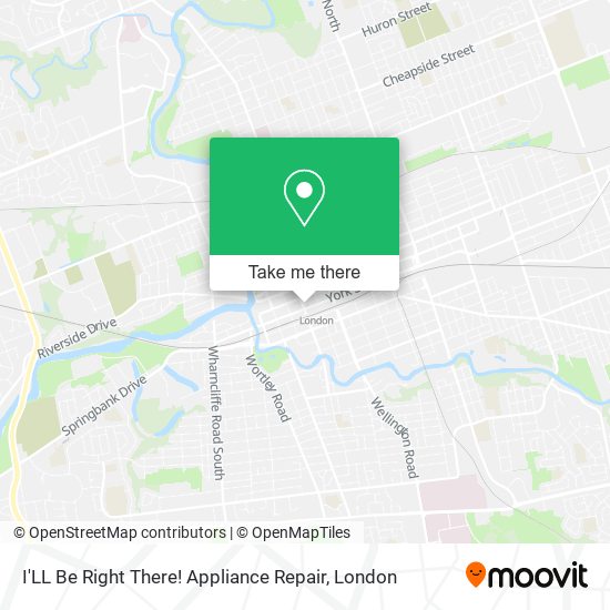 I'LL Be Right There! Appliance Repair map