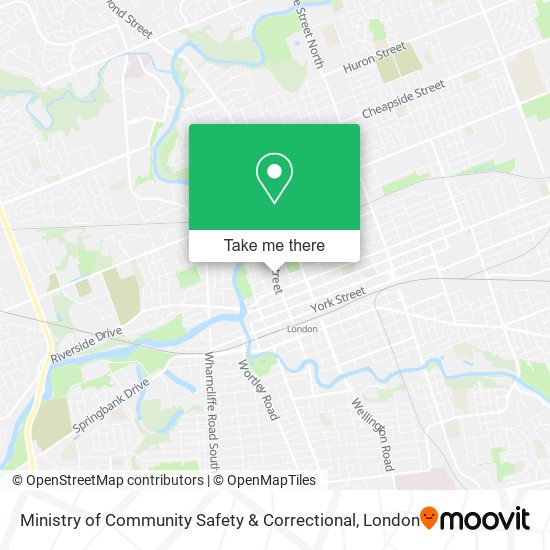 Ministry of Community Safety & Correctional map