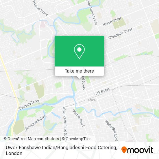 Uwo/ Fanshawe Indian / Bangladeshi Food Catering map