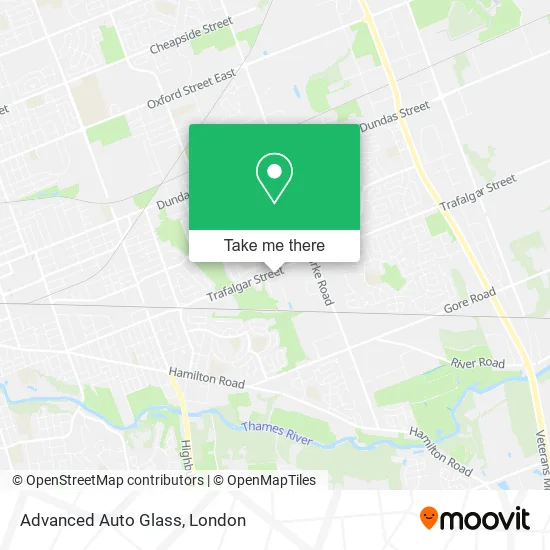 Advanced Auto Glass map
