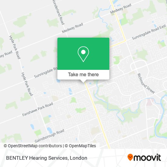 BENTLEY Hearing Services map
