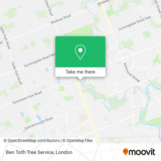 Ben Toth Tree Service map
