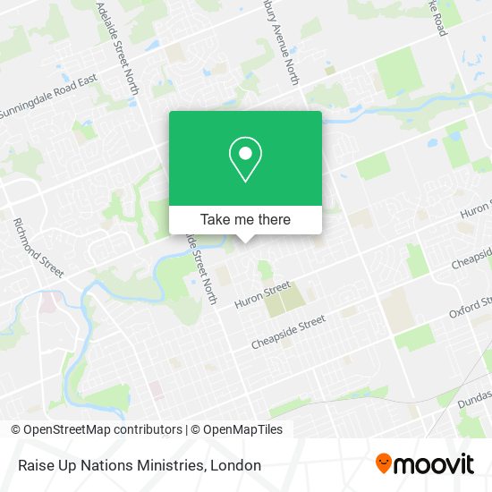 Raise Up Nations Ministries map