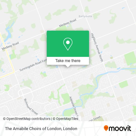 The Amabile Choirs of London map