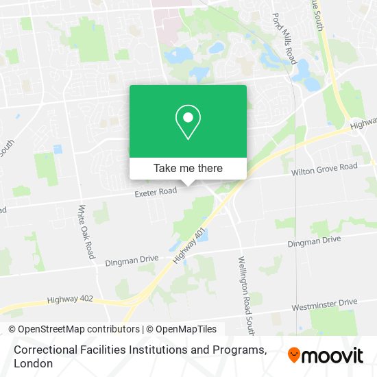 Correctional Facilities Institutions and Programs map
