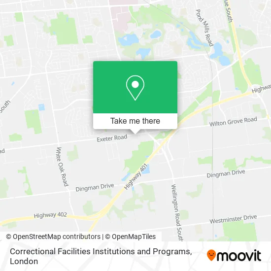 Correctional Facilities Institutions and Programs map