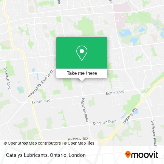 Catalys Lubricants, Ontario map