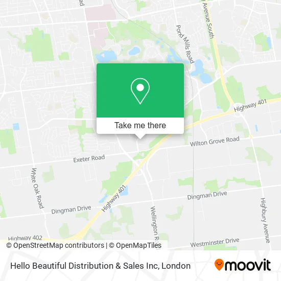 Hello Beautiful Distribution & Sales Inc map
