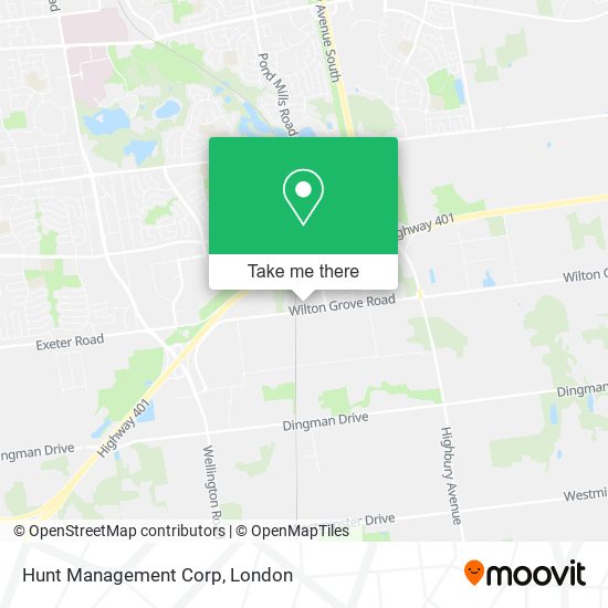 Hunt Management Corp map