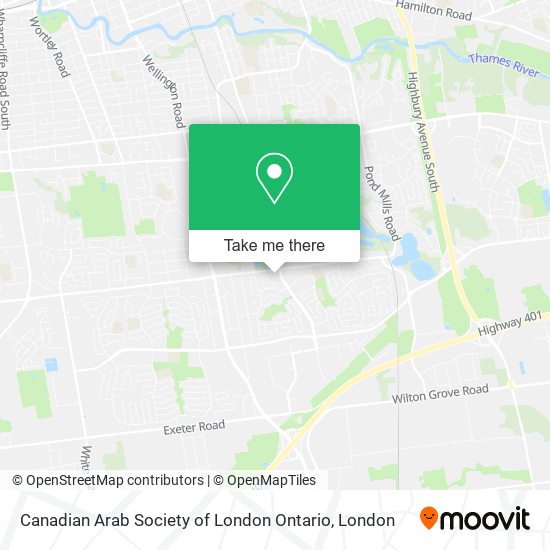 Canadian Arab Society of London Ontario map