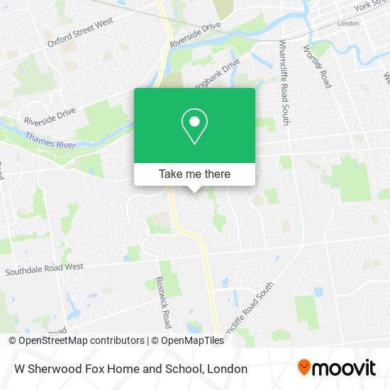 W Sherwood Fox Home and School map