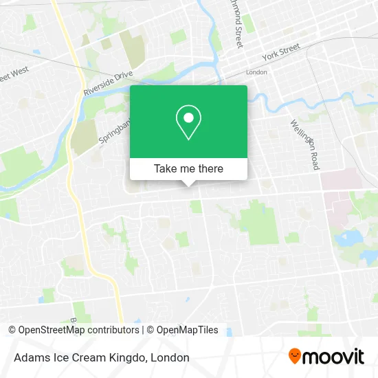 Adams Ice Cream Kingdo map