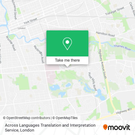 Across Languages Translation and Interpretation Service map