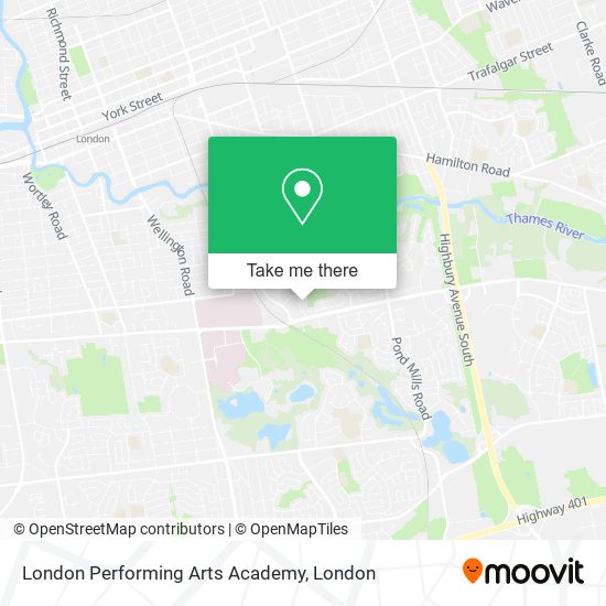 London Performing Arts Academy map