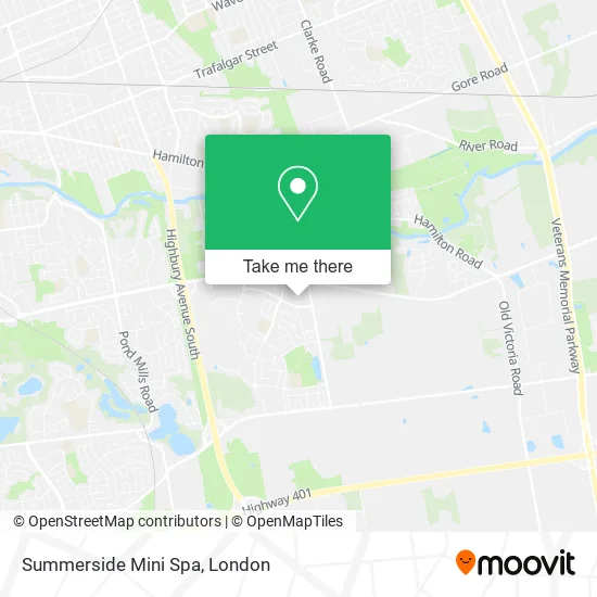 Summerside Mini Spa map