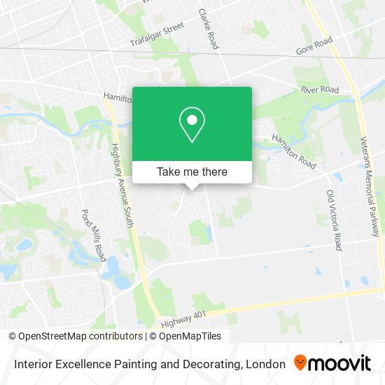 Interior Excellence Painting and Decorating map