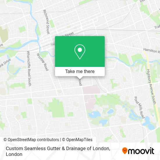 Custom Seamless Gutter & Drainage of London map